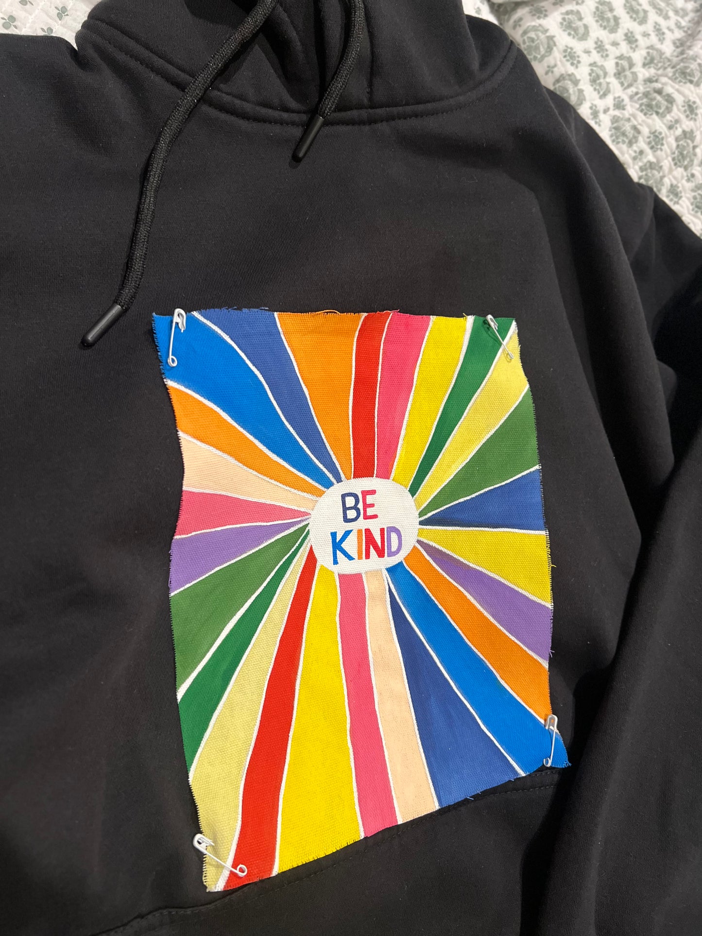 Be Kind – Hand-Painted Hoodie (300gsm)