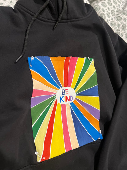 Be Kind – Hand-Painted Hoodie (300gsm)